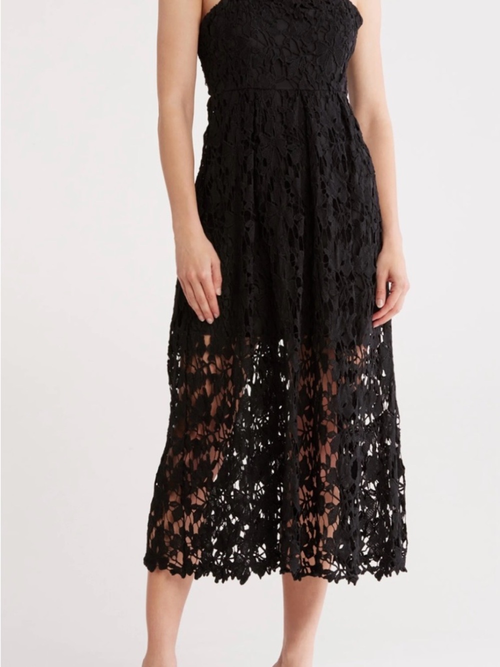 Floral Lace Midi Dress